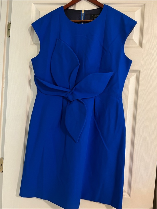 Ted Baker Dresses & Skirts - Ted Baker Cobalt Blue Floral Knot Sheath Dress